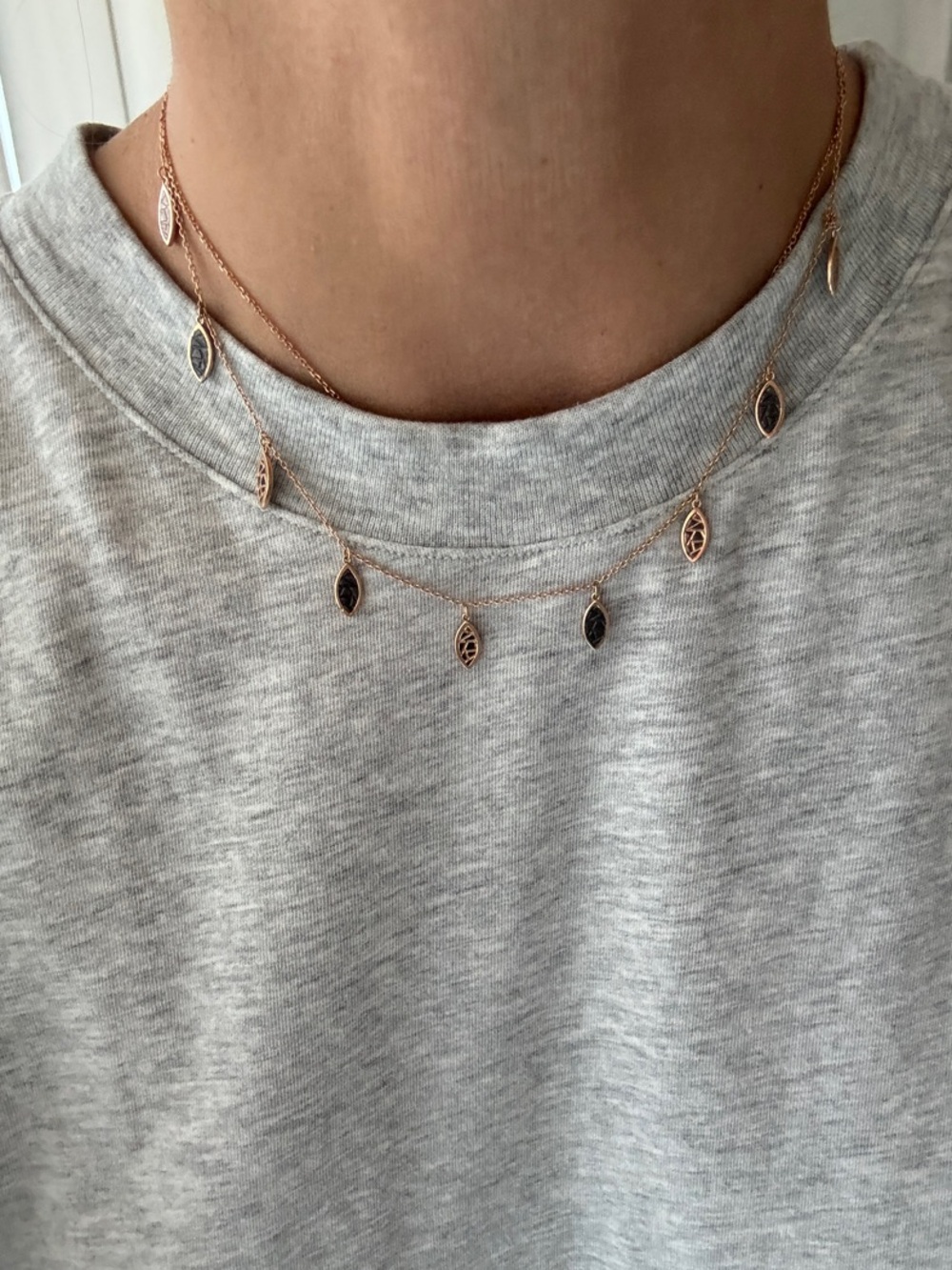 14K Gold Leaf Pendant Necklace